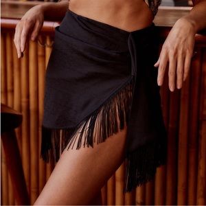 Rosalina black fringe skirt